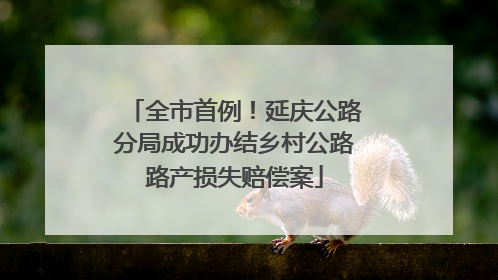 全市首例！延庆公路分局成功办结乡村公路路产损失赔偿案