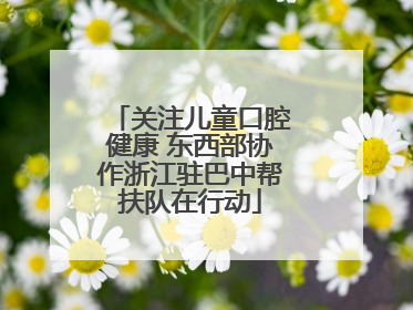 关注儿童口腔健康 东西部协作浙江驻巴中帮扶队在行动