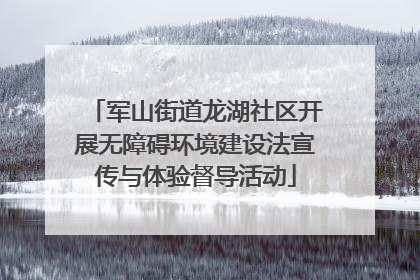 军山街道龙湖社区开展无障碍环境建设法宣传与体验督导活动