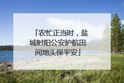 农忙正当时，盐城射阳公安护航田间地头保平安