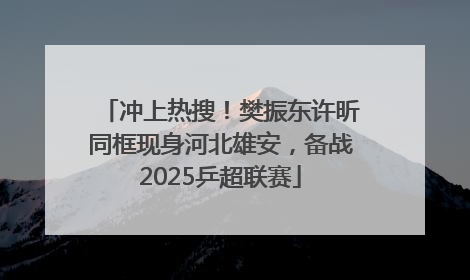 冲上热搜！樊振东许昕同框现身河北雄安，备战2025乒超联赛