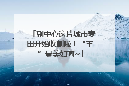 副中心这片城市麦田开始收割啦！“丰”景美如画~