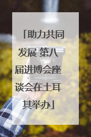 助力共同发展 第八届进博会座谈会在土耳其举办