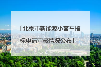 北京市新能源小客车指标申请审核情况公布