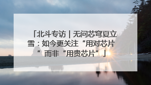 北斗专访｜无问芯穹夏立雪：如今更关注“用对芯片”而非“用贵芯片”