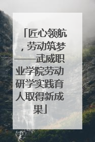 匠心领航，劳动筑梦——武威职业学院劳动研学实践育人取得新成果