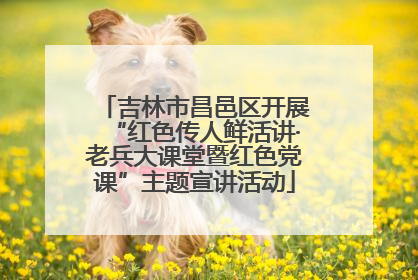 吉林市昌邑区开展“红色传人鲜活讲·老兵大课堂暨红色党课”主题宣讲活动