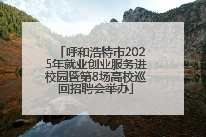 呼和浩特市2025年就业创业服务进校园暨第8场高校巡回招聘会举办