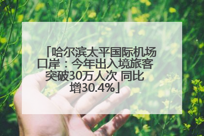 哈尔滨太平国际机场口岸：今年出入境旅客突破30万人次 同比增30.4%