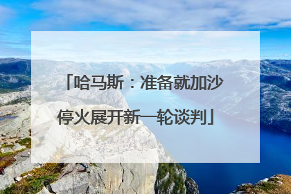 哈马斯：准备就加沙停火展开新一轮谈判
