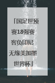 国足世预赛18强赛客负印尼 无缘美加墨世界杯
