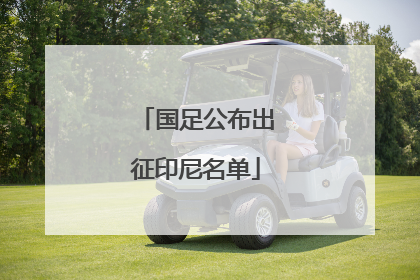 国足公布出征印尼名单