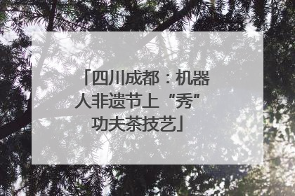 四川成都：机器人非遗节上“秀”功夫茶技艺