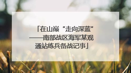 在山巅“走向深蓝”——南部战区海军某观通站练兵备战记事