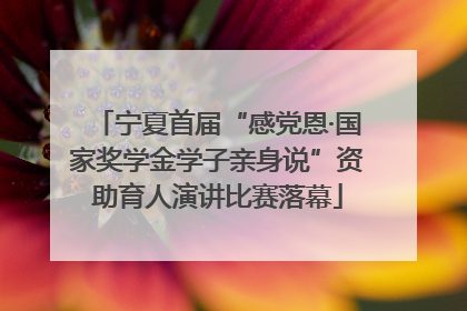 宁夏首届“感党恩·国家奖学金学子亲身说”资助育人演讲比赛落幕