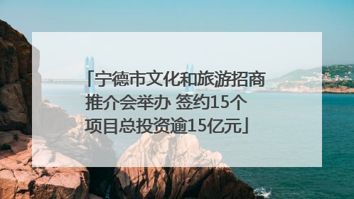 宁德市文化和旅游招商推介会举办 签约15个项目总投资逾15亿元