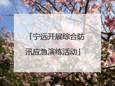 宁远开展综合防汛应急演练活动