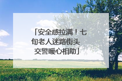安全感拉满！七旬老人迷路街头 交警暖心相助