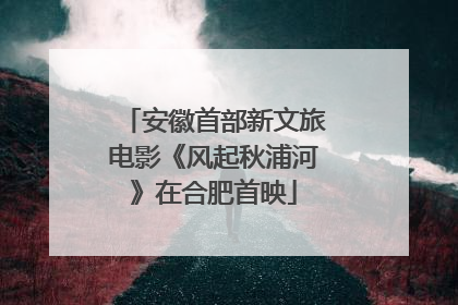 安徽首部新文旅电影《风起秋浦河》在合肥首映