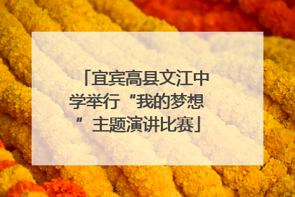 宜宾高县文江中学举行“我的梦想”主题演讲比赛