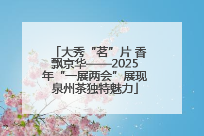 大秀“茗”片 香飘京华——2025年“一展两会”展现泉州茶独特魅力