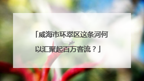 威海市环翠区这条河何以汇聚起百万客流？