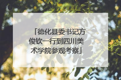 德化县委书记方俊钦一行到四川美术学院参观考察