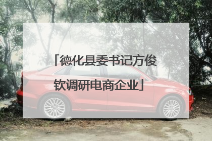 德化县委书记方俊钦调研电商企业