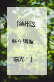 德州这些车辆被曝光！