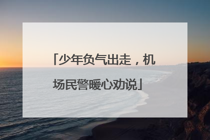 少年负气出走，机场民警暖心劝说