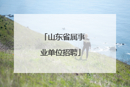 山东省属事业单位招聘