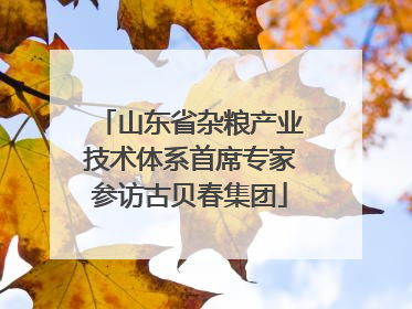 山东省杂粮产业技术体系首席专家参访古贝春集团