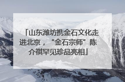 山东潍坊携金石文化走进北京，“金石宗师”陈介祺罕见珍品亮相