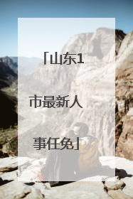 山东1市最新人事任免