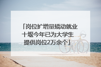 岗位扩增量撬动就业 十堰今年已为大学生提供岗位2万余个