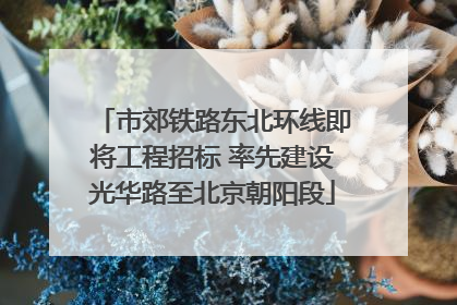 市郊铁路东北环线即将工程招标 率先建设光华路至北京朝阳段