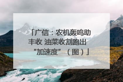 广信：农机轰鸣助丰收 油菜收割跑出“加速度”（图）