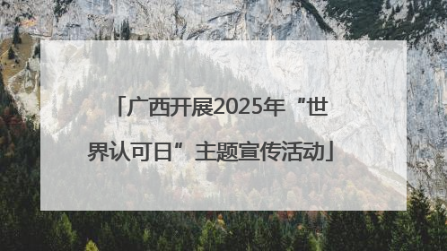 广西开展2025年“世界认可日”主题宣传活动