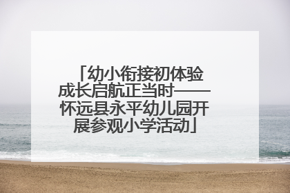 幼小衔接初体验 成长启航正当时——怀远县永平幼儿园开展参观小学活动