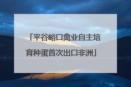 平谷峪口禽业自主培育种蛋首次出口非洲