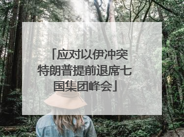 应对以伊冲突 特朗普提前退席七国集团峰会