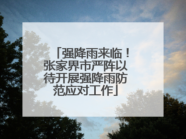 强降雨来临！张家界市严阵以待开展强降雨防范应对工作