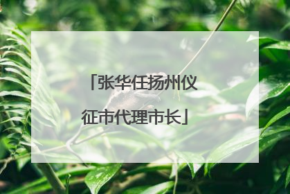 张华任扬州仪征市代理市长
