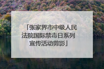 张家界市中级人民法院国际禁毒日系列宣传活动剪影