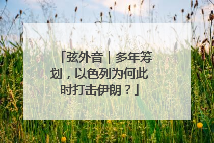 弦外音｜多年筹划，以色列为何此时打击伊朗？