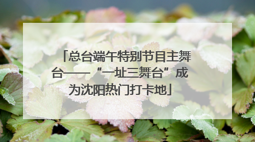 总台端午特别节目主舞台——“一址三舞台”成为沈阳热门打卡地