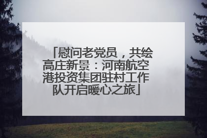 慰问老党员，共绘高庄新景：河南航空港投资集团驻村工作队开启暖心之旅