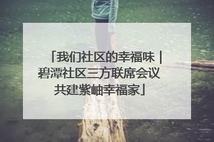 我们社区的幸福味｜碧潭社区三方联席会议共建紫岫幸福家