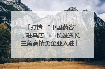 打造 “中国药谷”，驻马店市市长诚邀长三角高精尖企业入驻