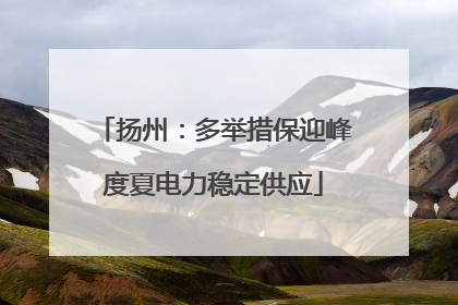 扬州：多举措保迎峰度夏电力稳定供应